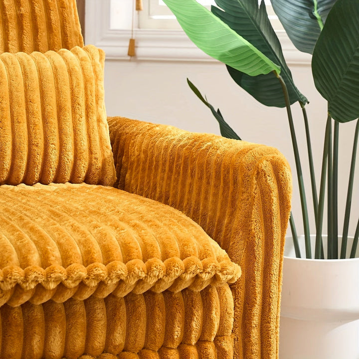Sleeper chair — corduroy upholstery detail