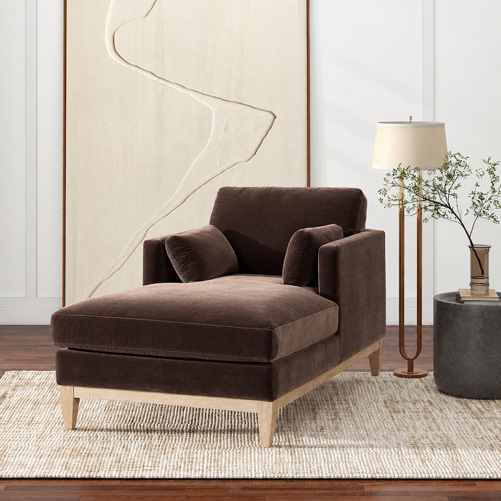 Knox Deep Brown Chaise Lounge