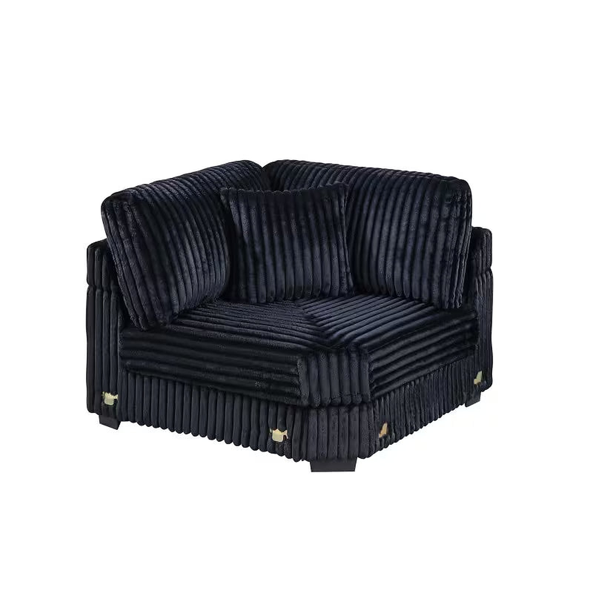Nolan Black Corduroy 6-Piece Modular Sectional with Chaise