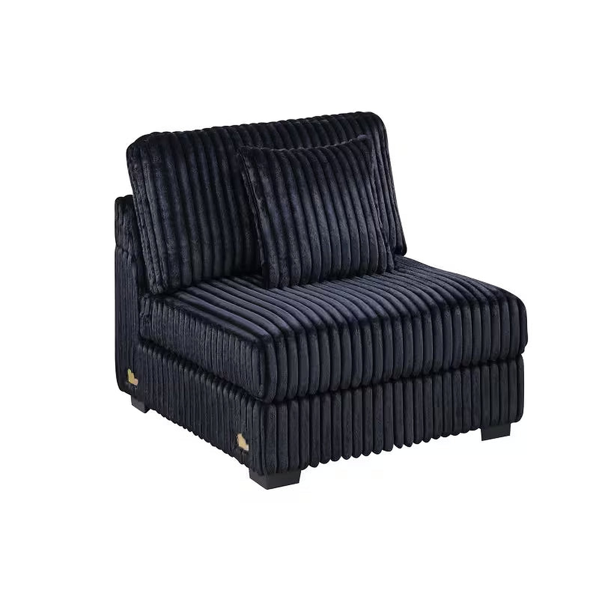 Nolan Black Corduroy 6-Piece Modular Sectional with Chaise