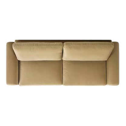 Overhead view of the beige Mason sofa with two seat cushions and two back cushions.