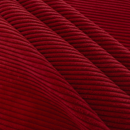 Carmine Red Corduroy Reversible Modular Sectional Sofa