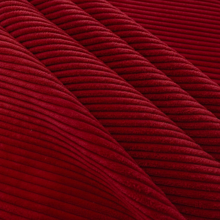 Carmine Red Corduroy Reversible Modular Sectional Sofa