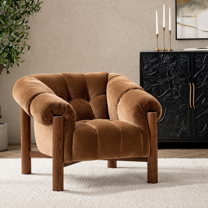 Sansa Bronze Velvet Accent Chair